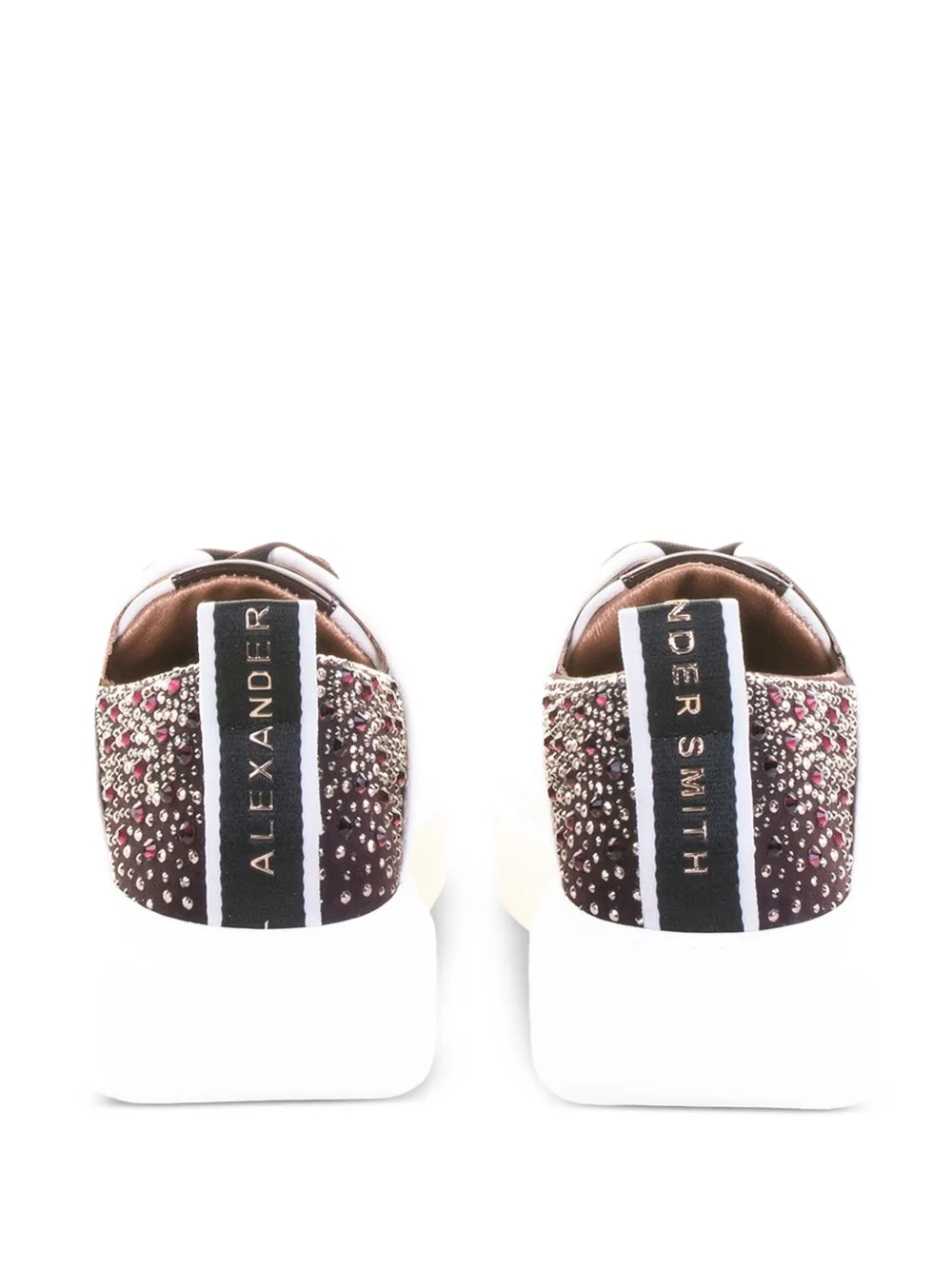 Alexander Smith Wembley sneakers verfraaid met stras en plateauzool Wit