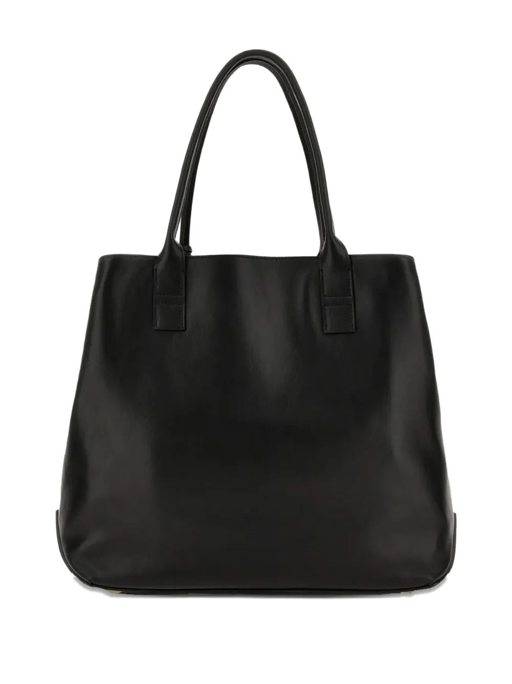 Hogan Script medium leren shopper - Zwart