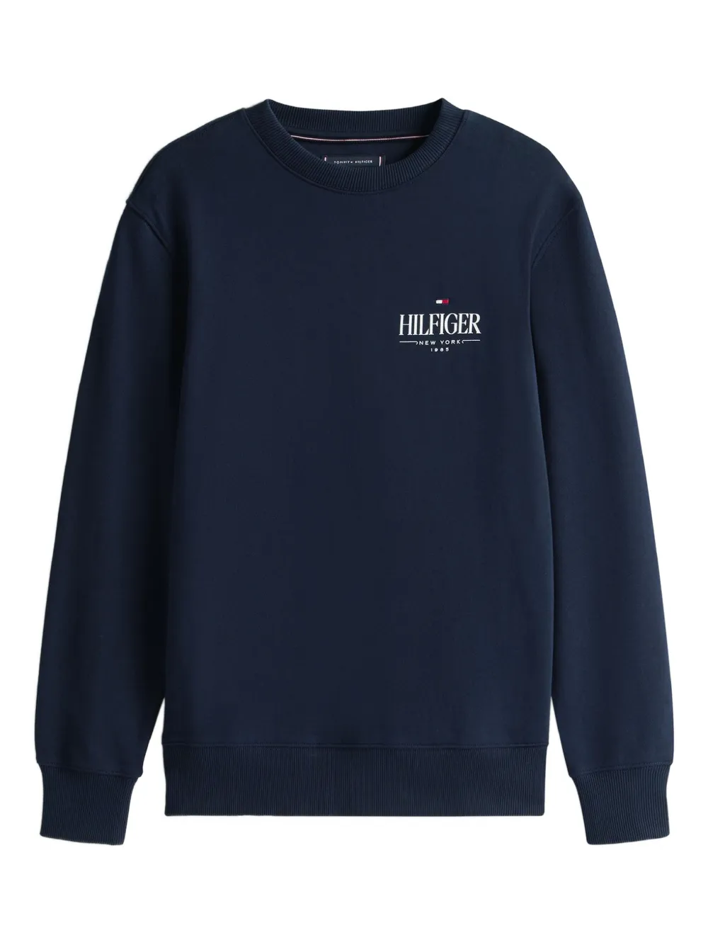 Tommy Hilfiger logo-embroidered crew-neck sweatshirt | Blue | Image 1
