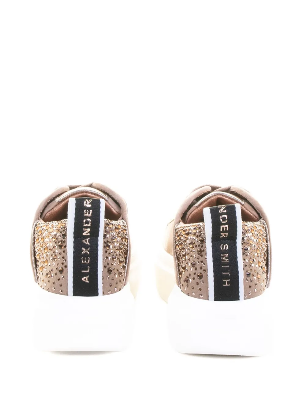 Alexander Smith 40mm Wembley Rhinestone-embellished Platform Sneakers In Neutral