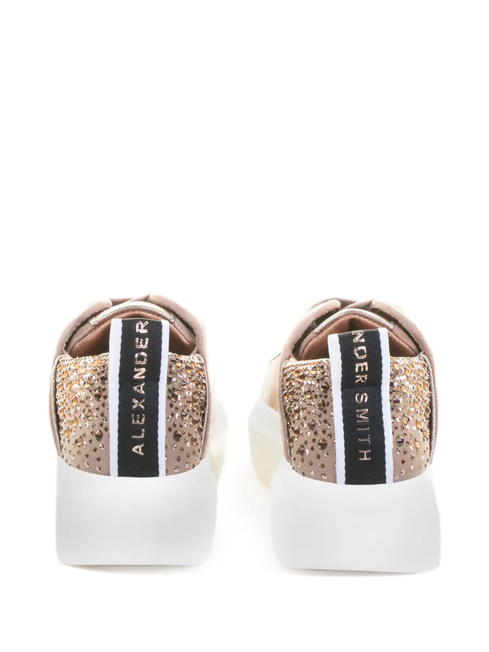 Alexander Smith 40mm Wembley rhinestone-embellished platform sneakers Neutrals