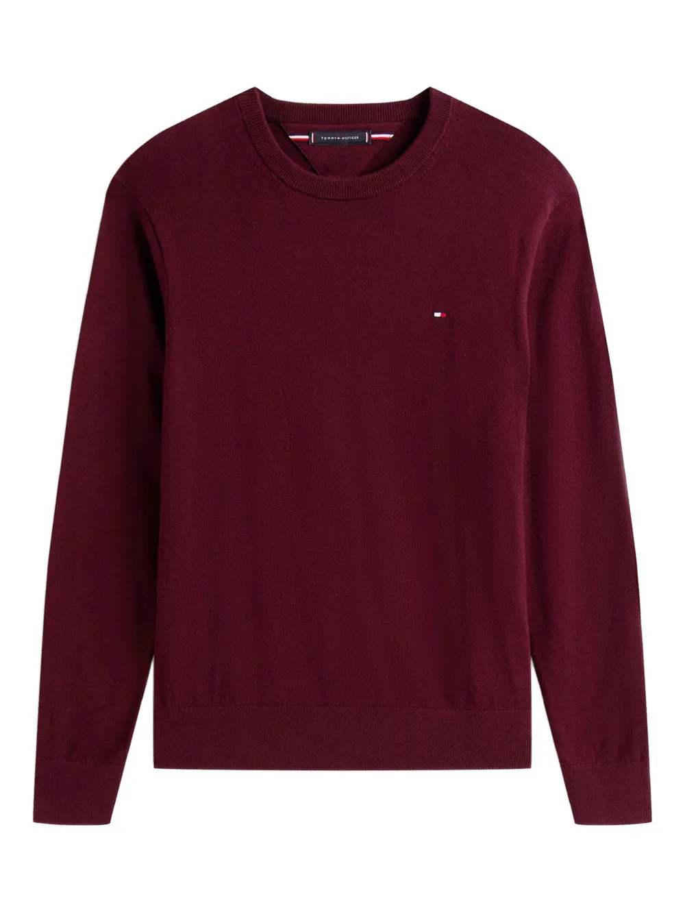 Tommy Hilfiger logo-embroidered crew-neck sweater | Red | Image 1