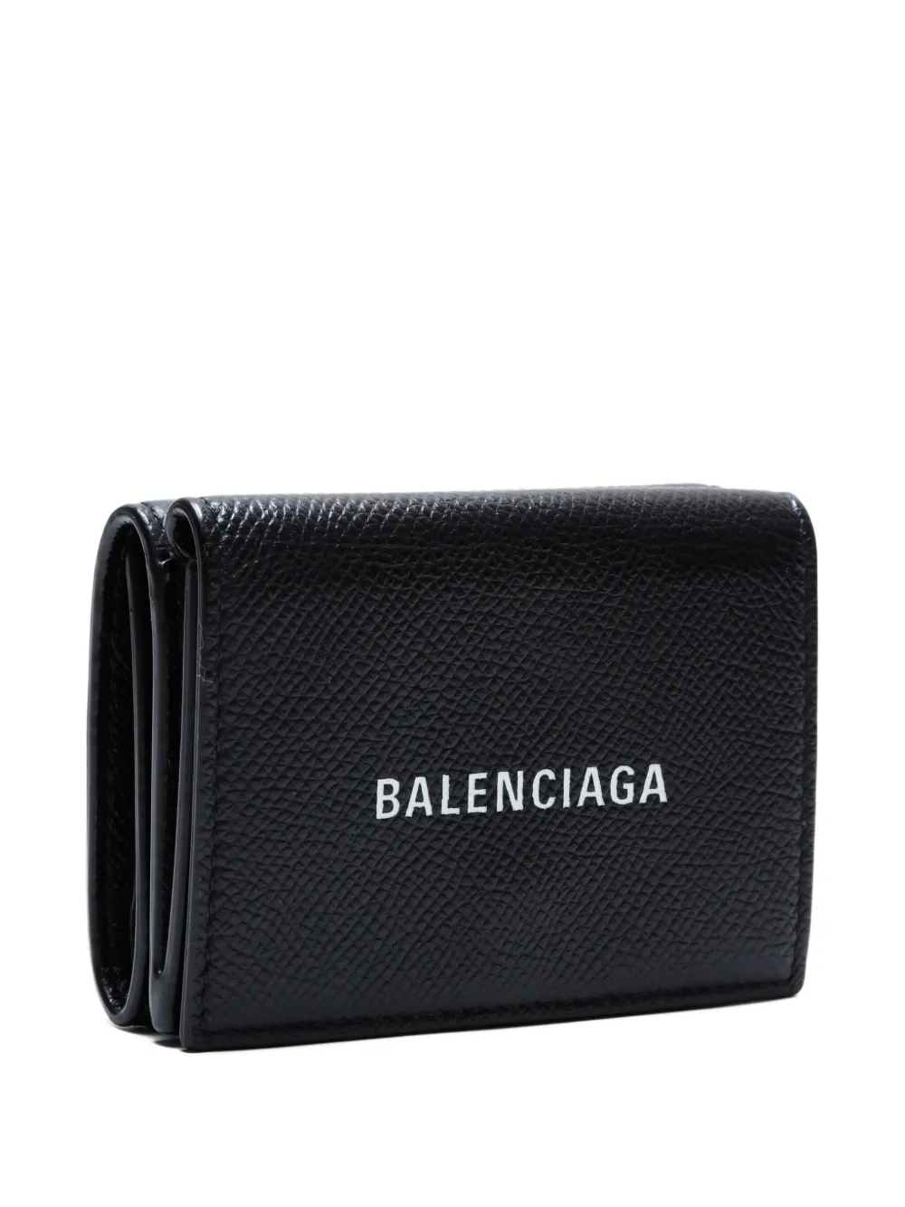 Pre-owned Balenciaga 2020-2025 Leather Wallet In Black