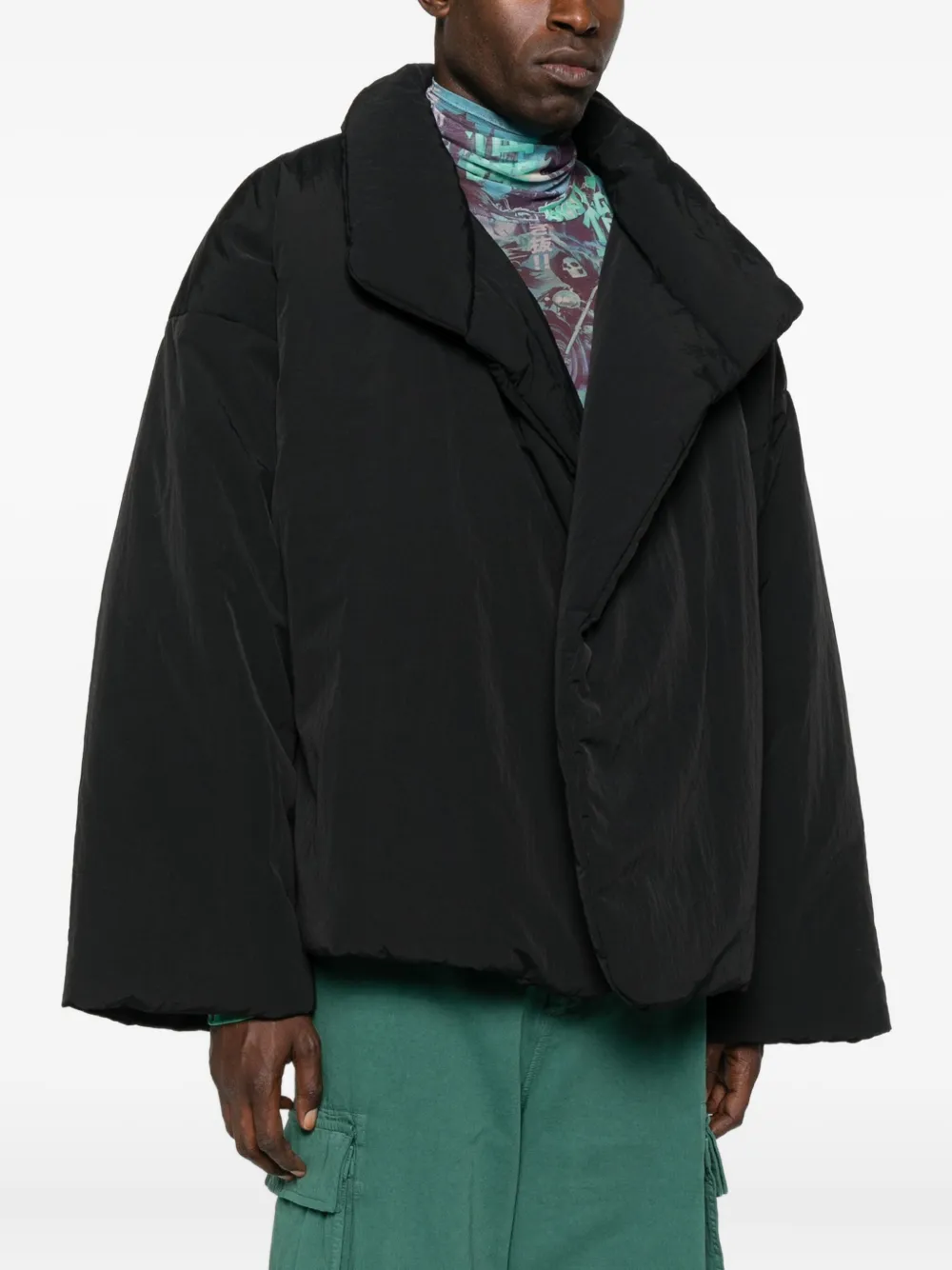 Erl Quilted Padded Jacket In Black