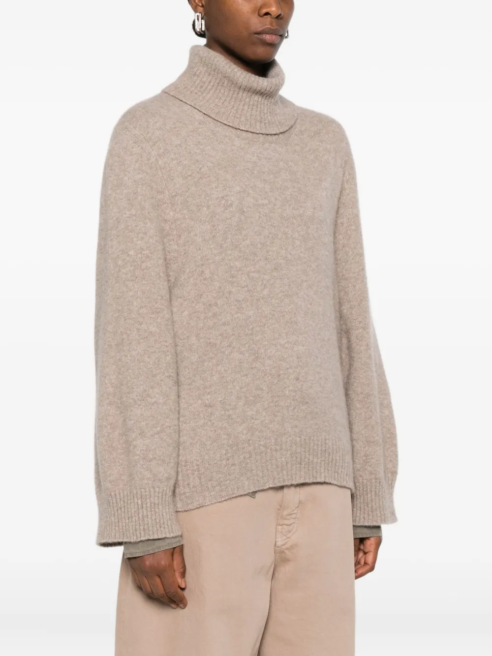 Boboutic Turtleneck Cashmere-blend Sweater In Neutral