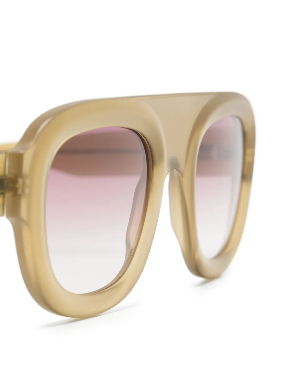 Andy Wolf Zonnebril met vierkant montuur Beige