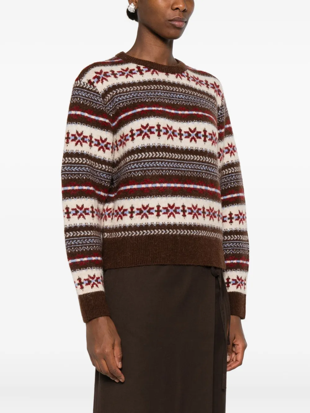 Dunst Fairisle-pattern Crew-neck Sweater In Multi