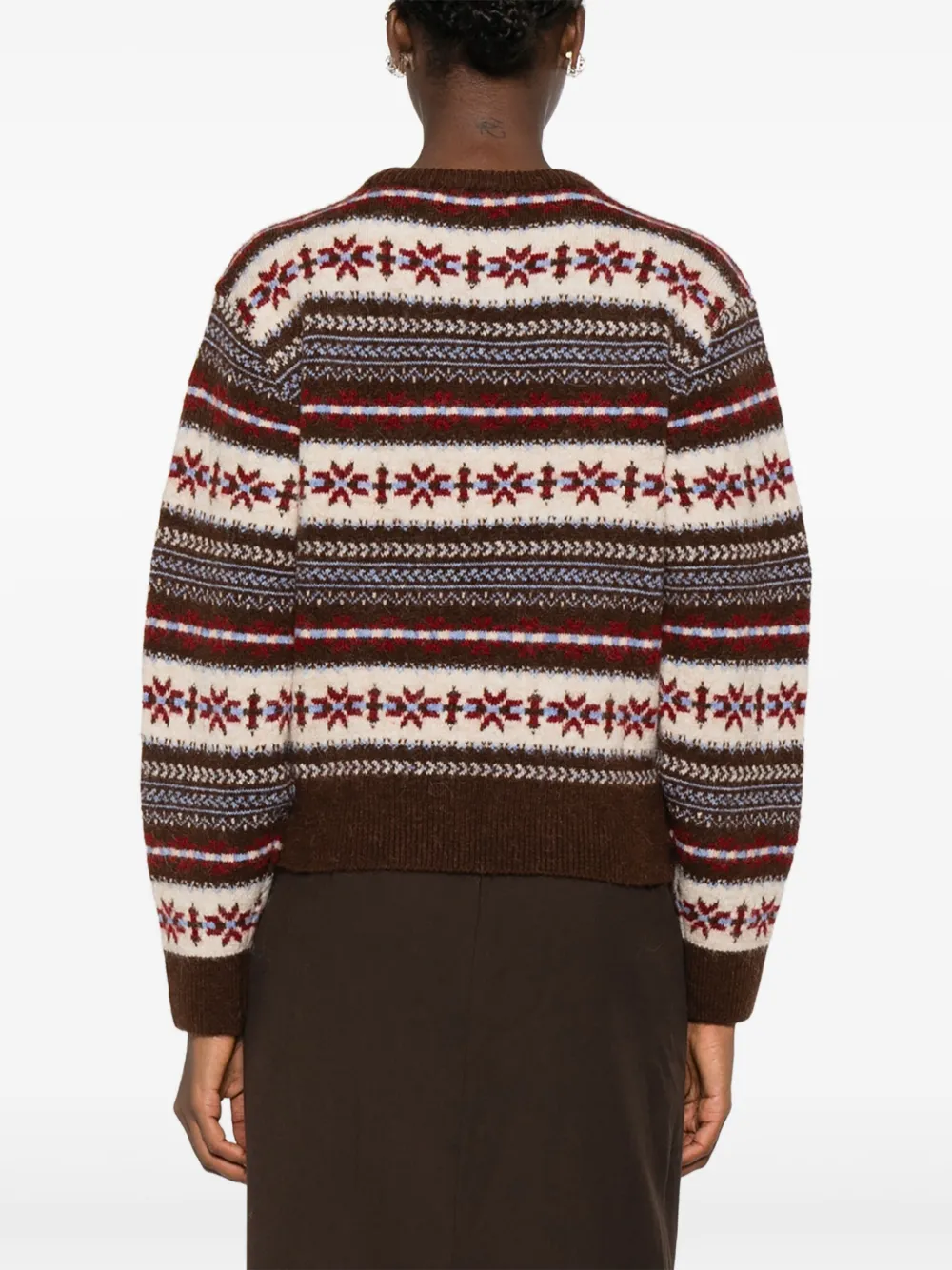 Dunst Fairisle-pattern Crew-neck Sweater In Multi