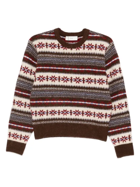 DUNST fairisle-pattern crew-neck sweater