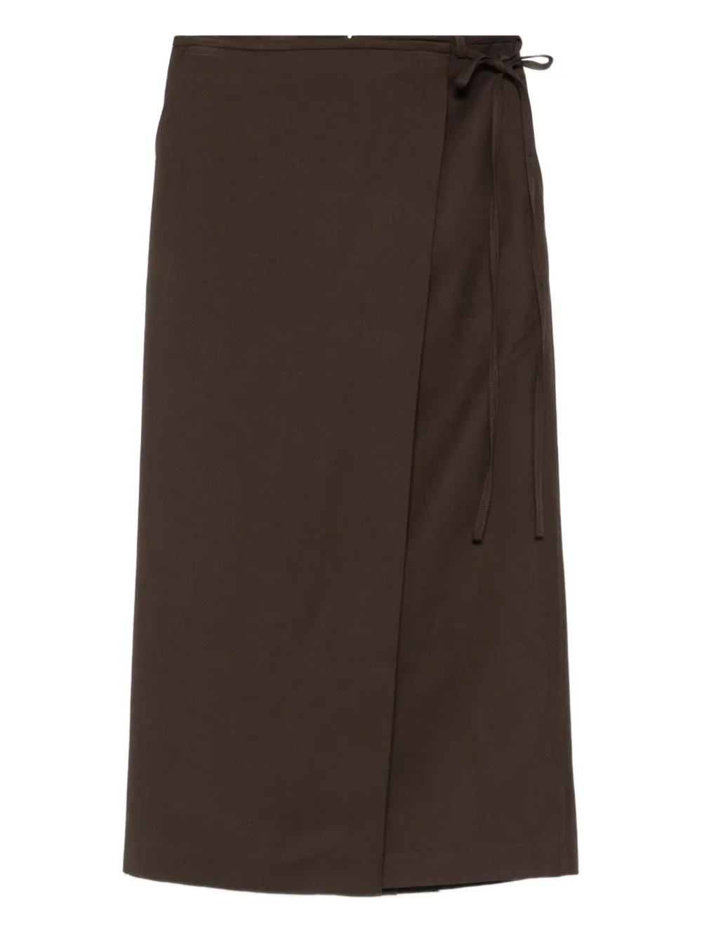 DUNST wrap tie-fastening skirt | Brown | Image 1