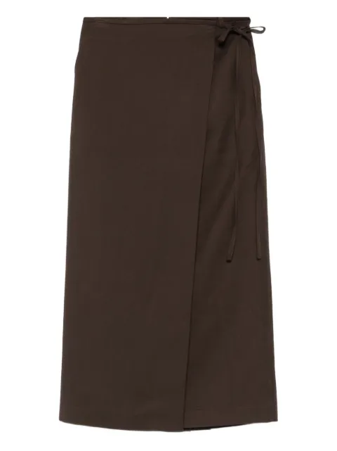 DUNST wrap tie-fastening skirt