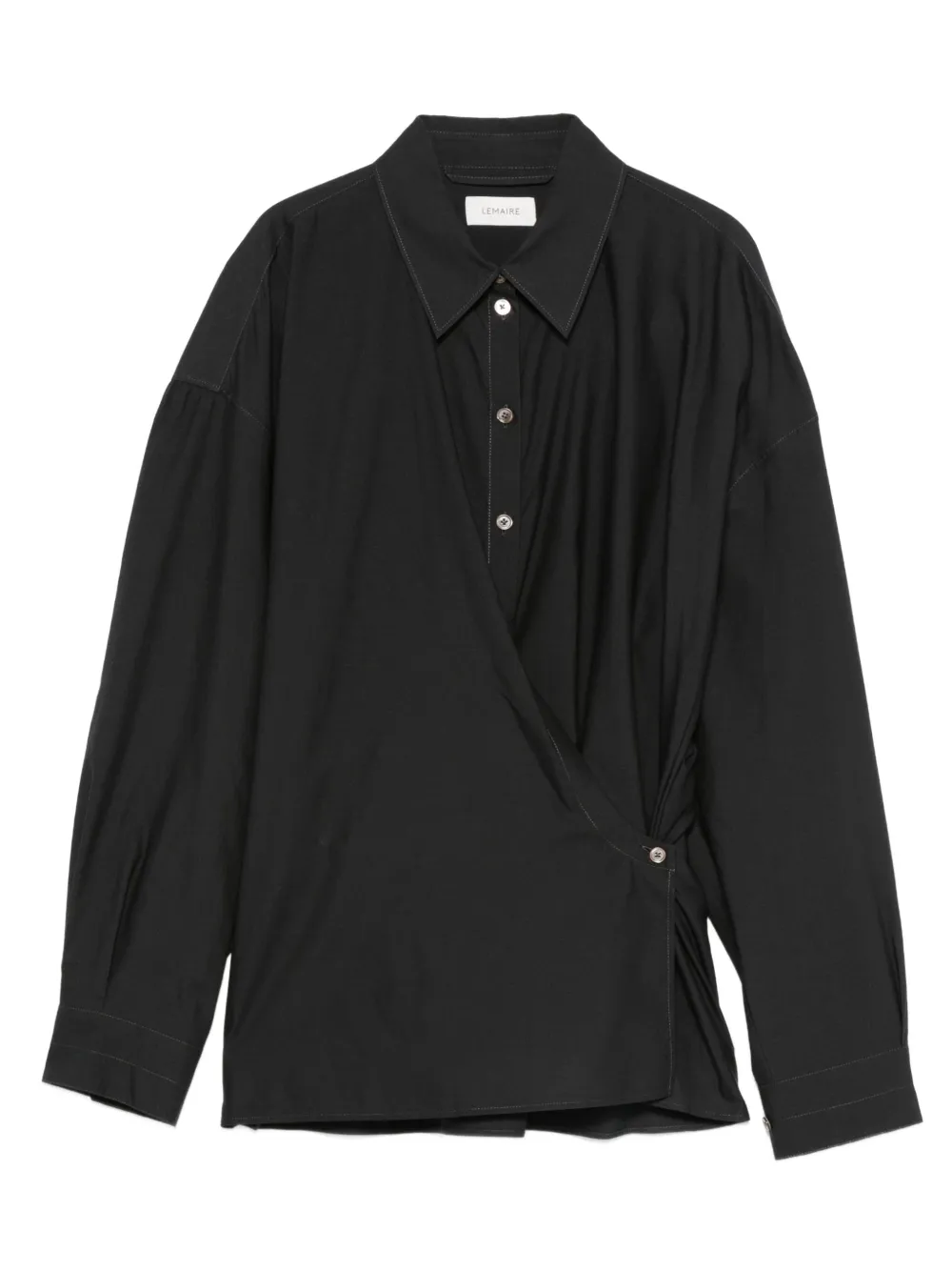 LEMAIRE silk-blend shirt | Black | Image 1
