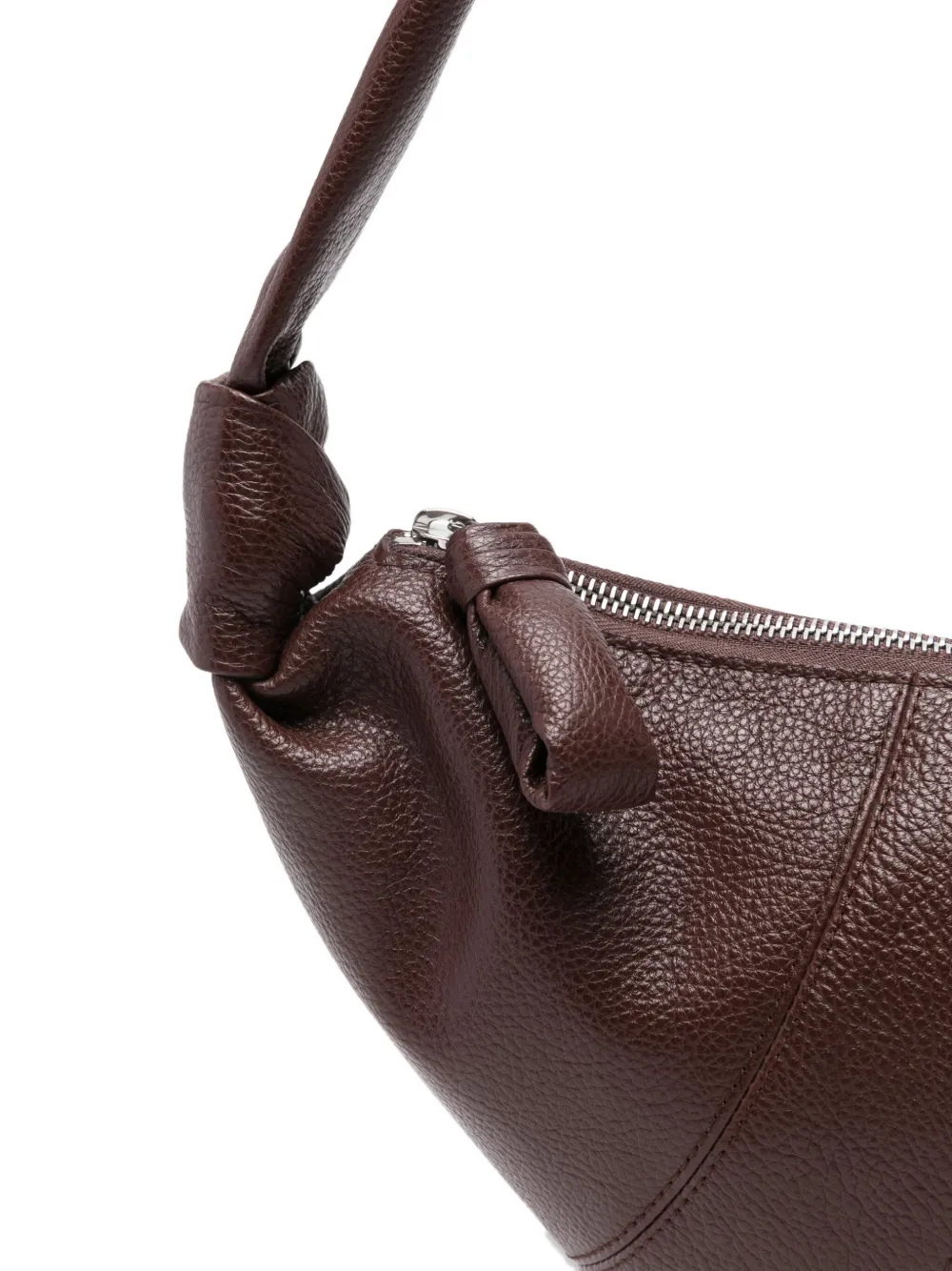 Lemaire Croissant Medium Leather Shoulder Bag In Brown