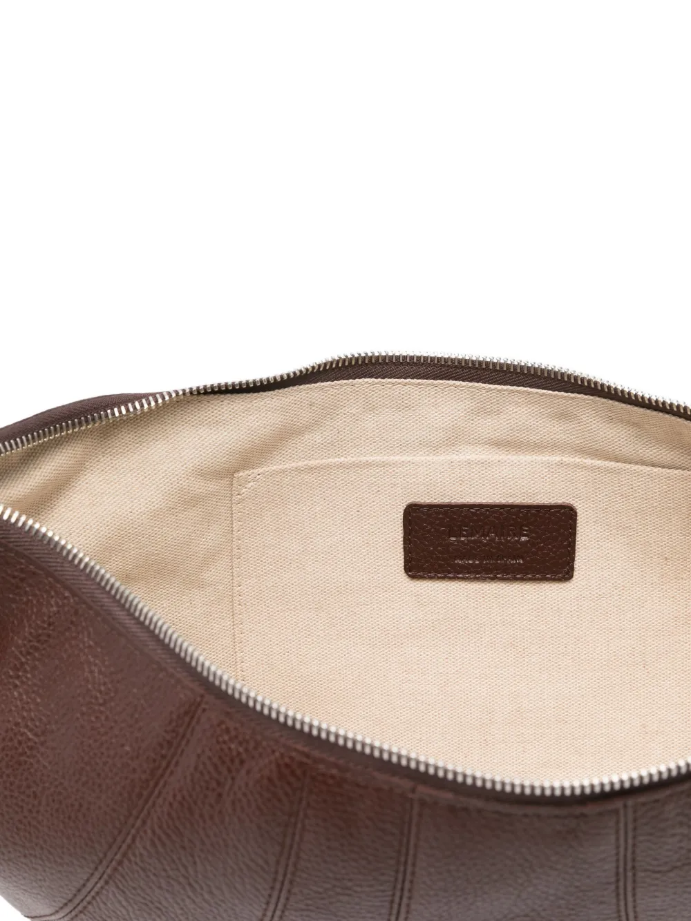 Lemaire Croissant Medium Leather Shoulder Bag In Brown