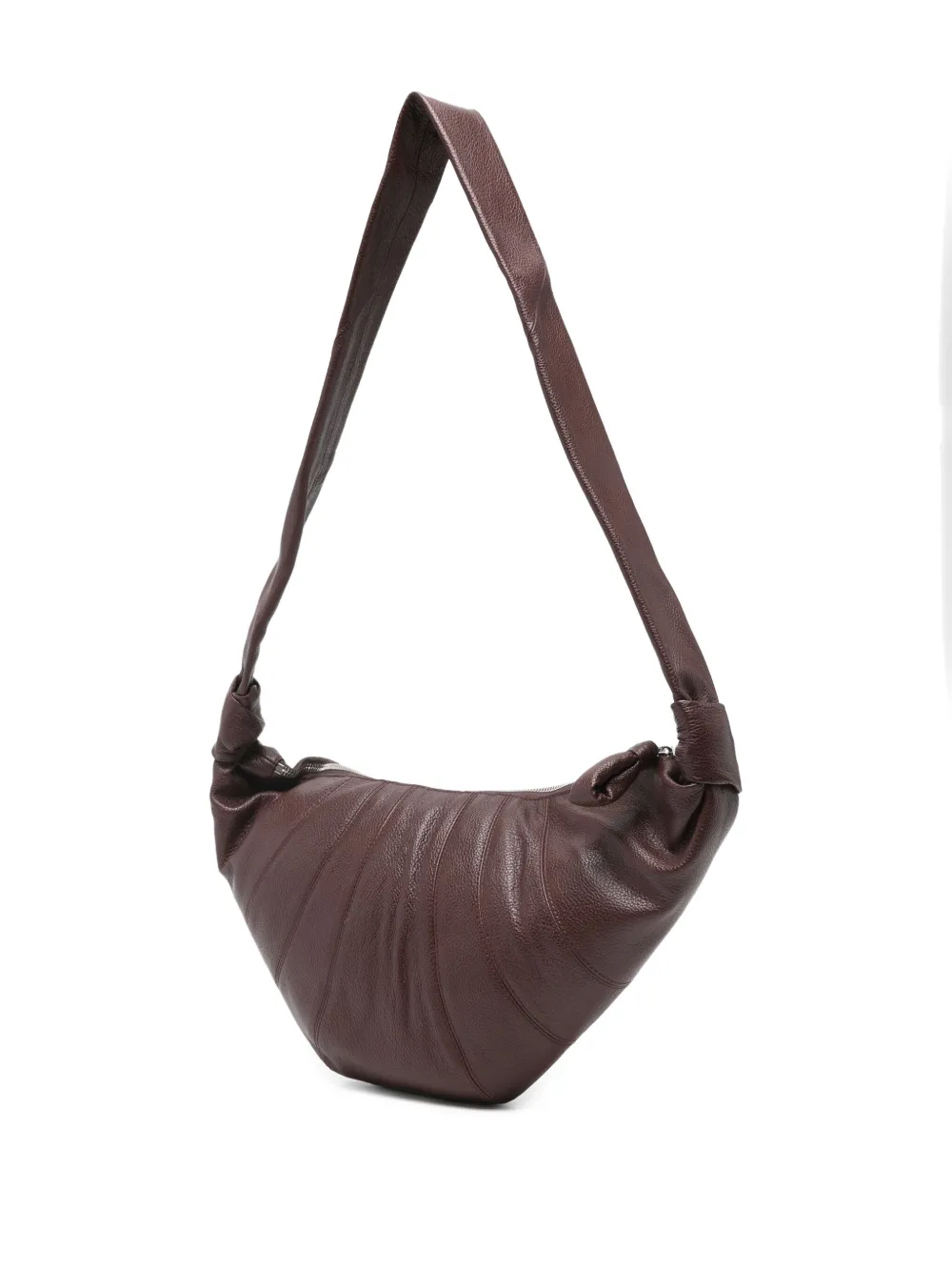 Lemaire Croissant Medium Leather Shoulder Bag In Brown