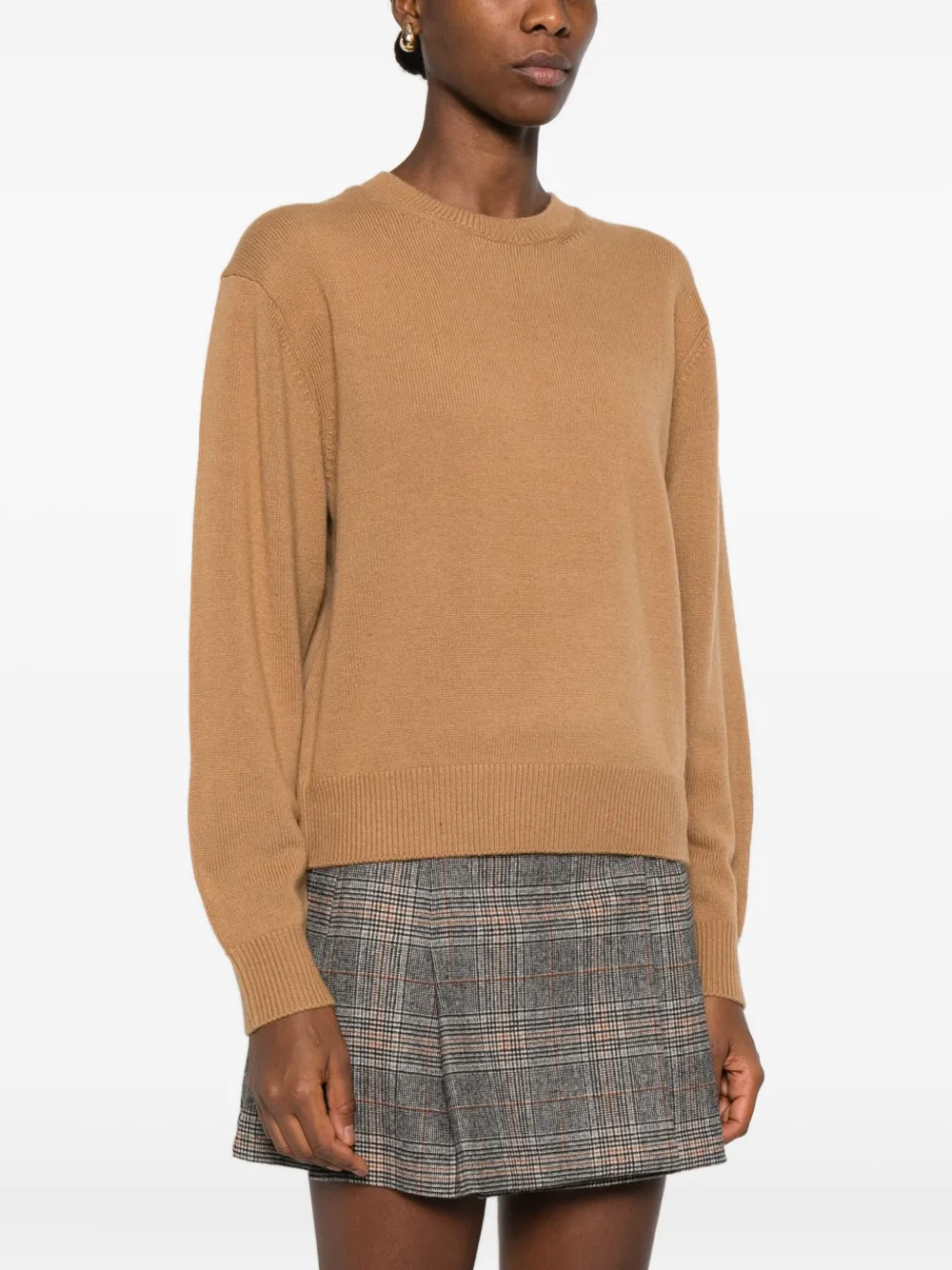 Dunst Wool Crewneck Sweater In Brown