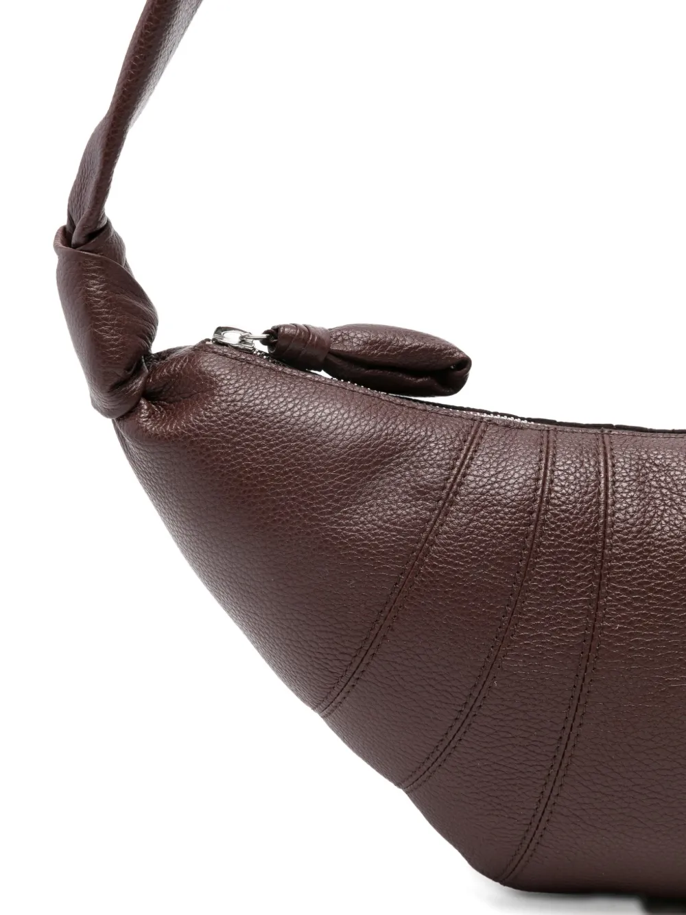 Lemaire Croissant Medium Leather Shoulder Bag In Red