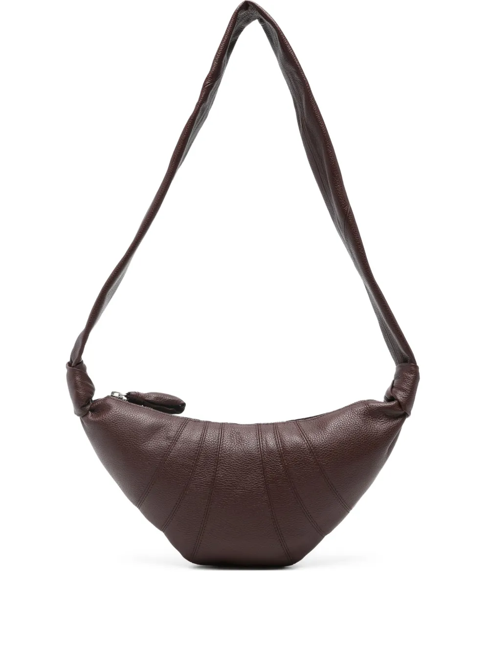 Lemaire Croissant Medium Leather Shoulder Bag In Red