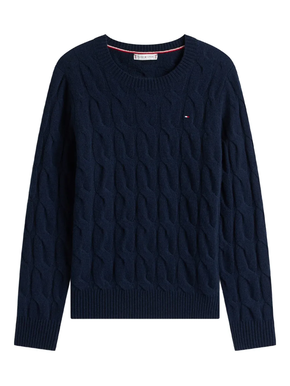 Tommy Hilfiger cable-knit crew-neck sweater | Blue | Image 1