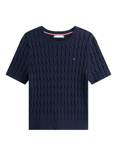 Tommy Hilfiger cable-knit short-sleeve T-shirt