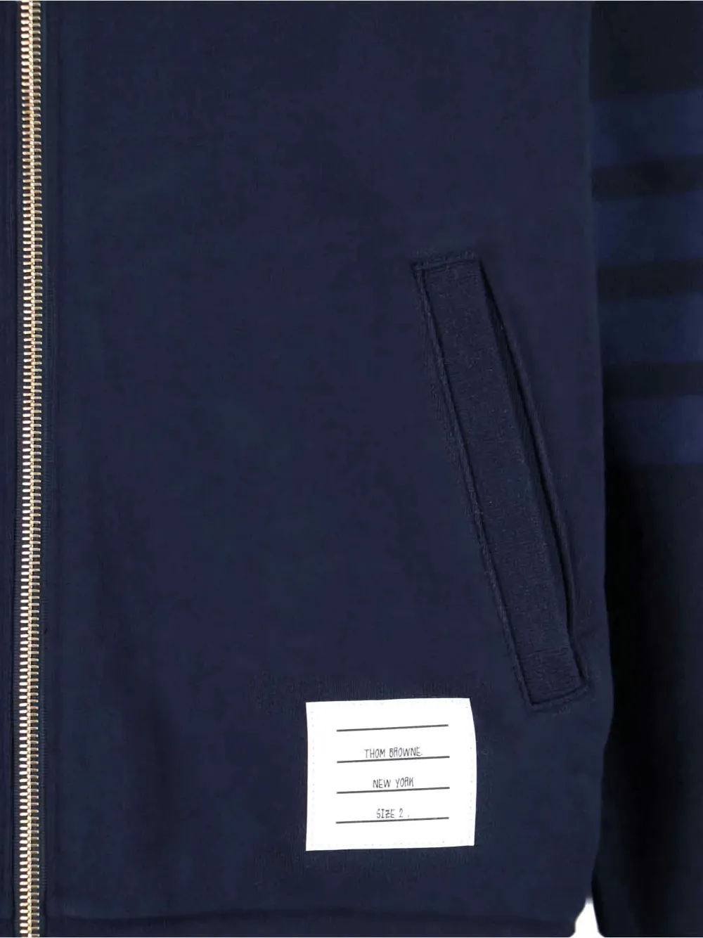 Thom Browne Four-stripe Bomber Jacket In Blue