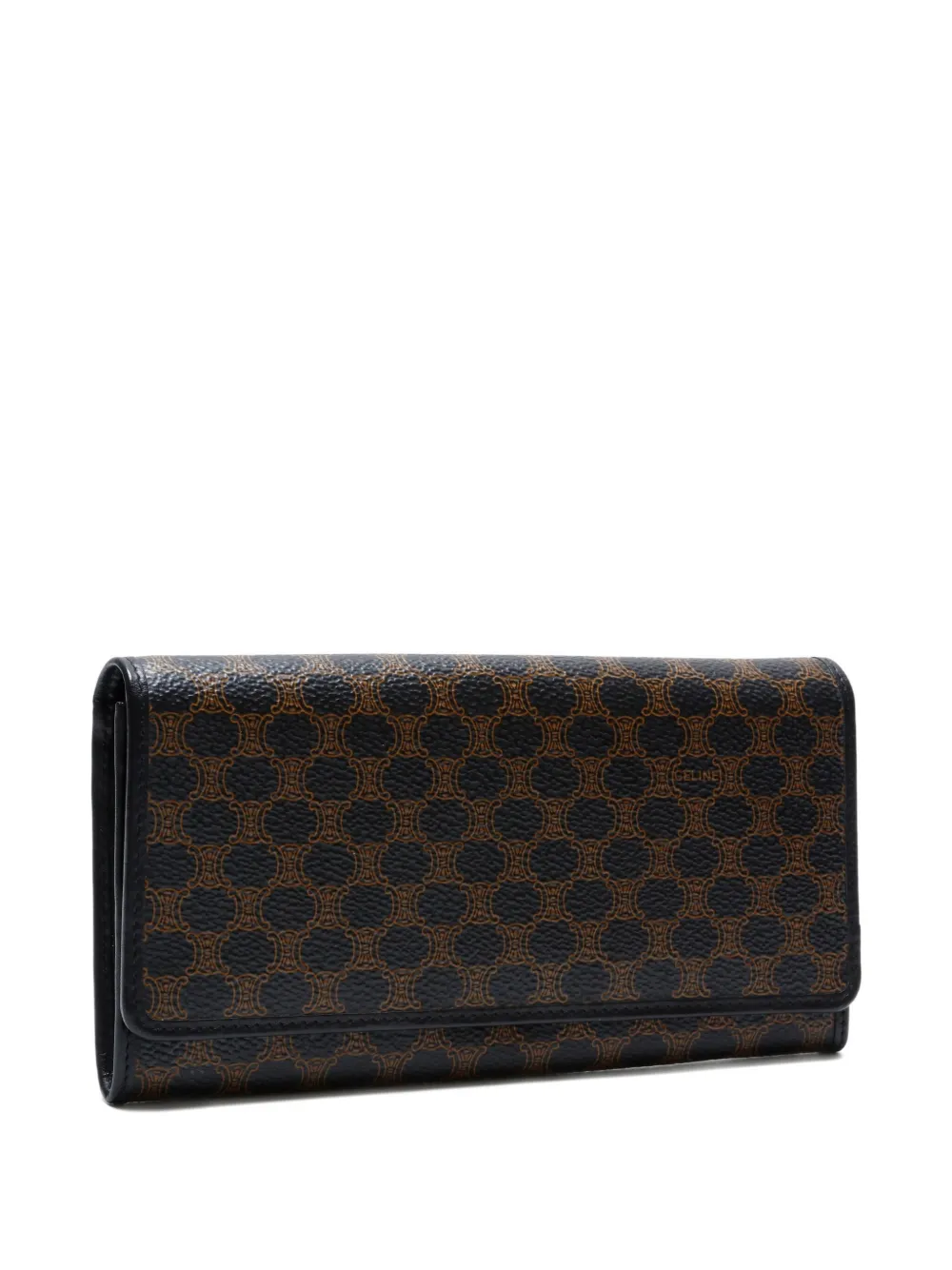 Pre-owned Celine 2000s Macadam Long Wallet In Black