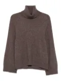 Boboutic roll-neck wide-sleeve sweater - Brown