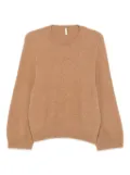 Boboutic balloon-sleeve wool sweater - Brown