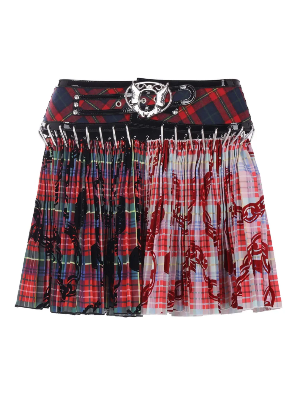 Chopova Lowena Rena Plaid Pleated Skirt In Multi