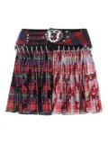 Chopova Lowena Rena plaid pleated skirt - Red