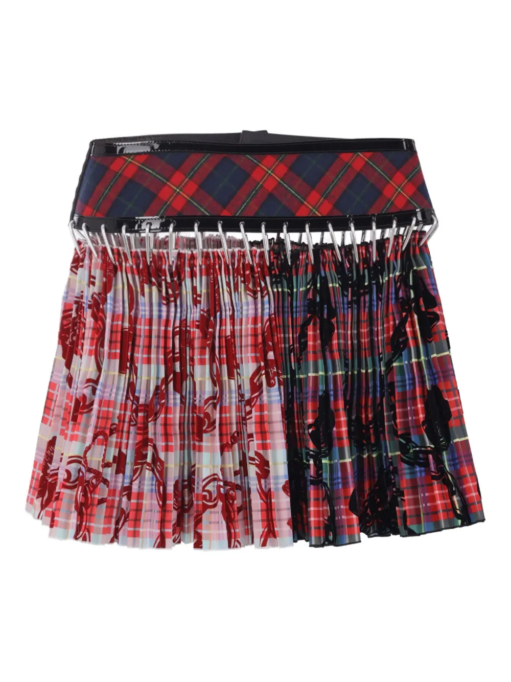 Chopova Lowena Rena Plaid Pleated Skirt In Multi