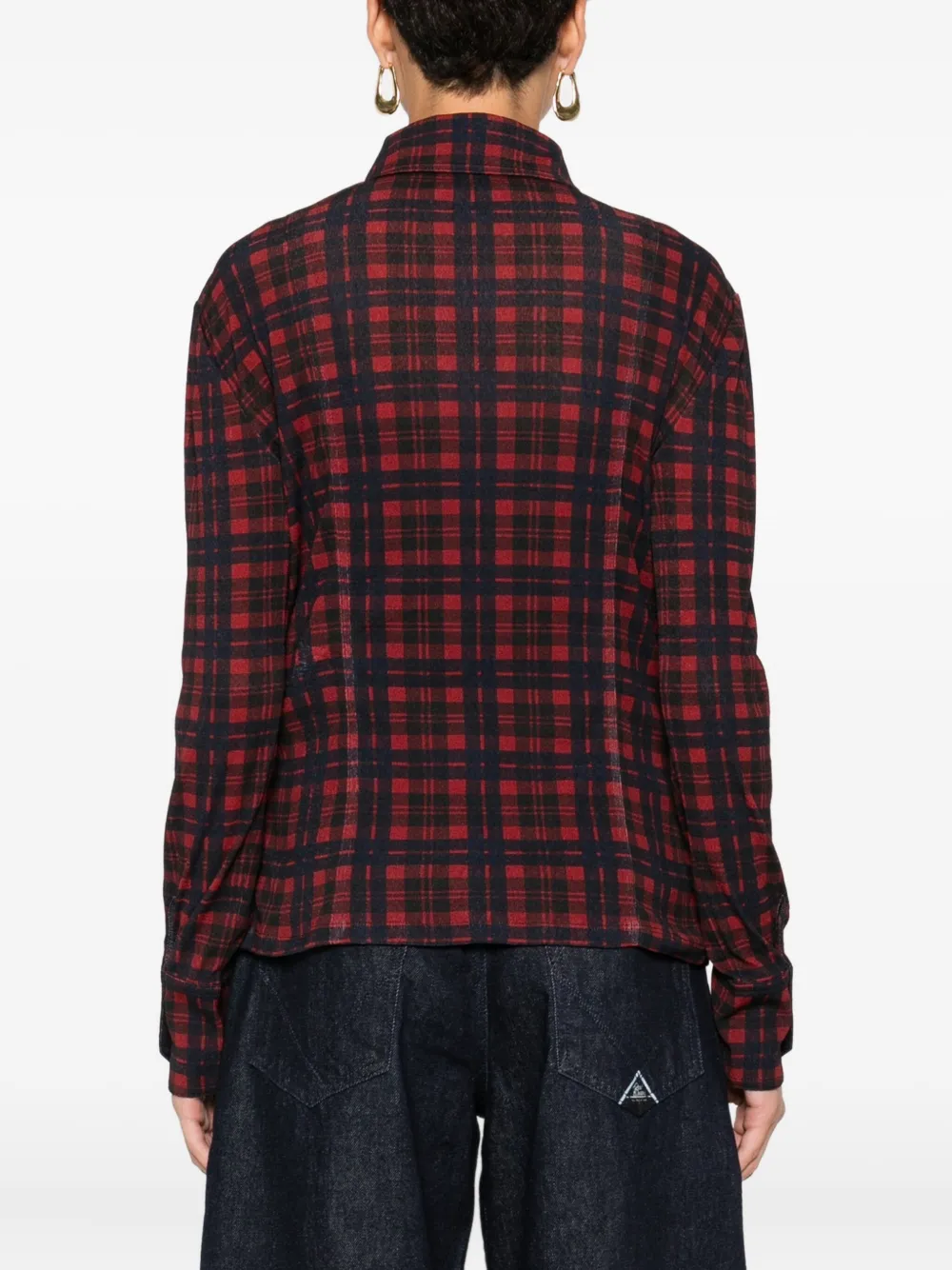 Marella Checked Button-down Shirt In Red