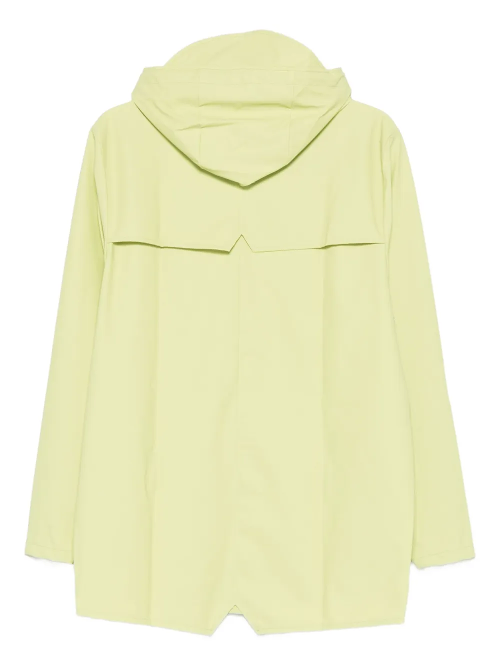 Rains Hooded Button-fastening Jacket In Yellow