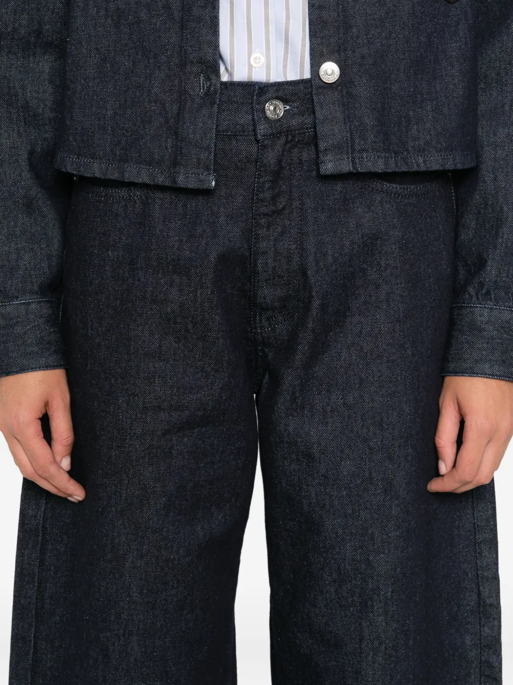 Roy Rogers Wide-leg Jeans In Blue