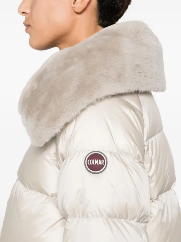 Colmar Gesteppte Jacke Mit Faux-Fur-Kragen Weiß FARFETCH DE