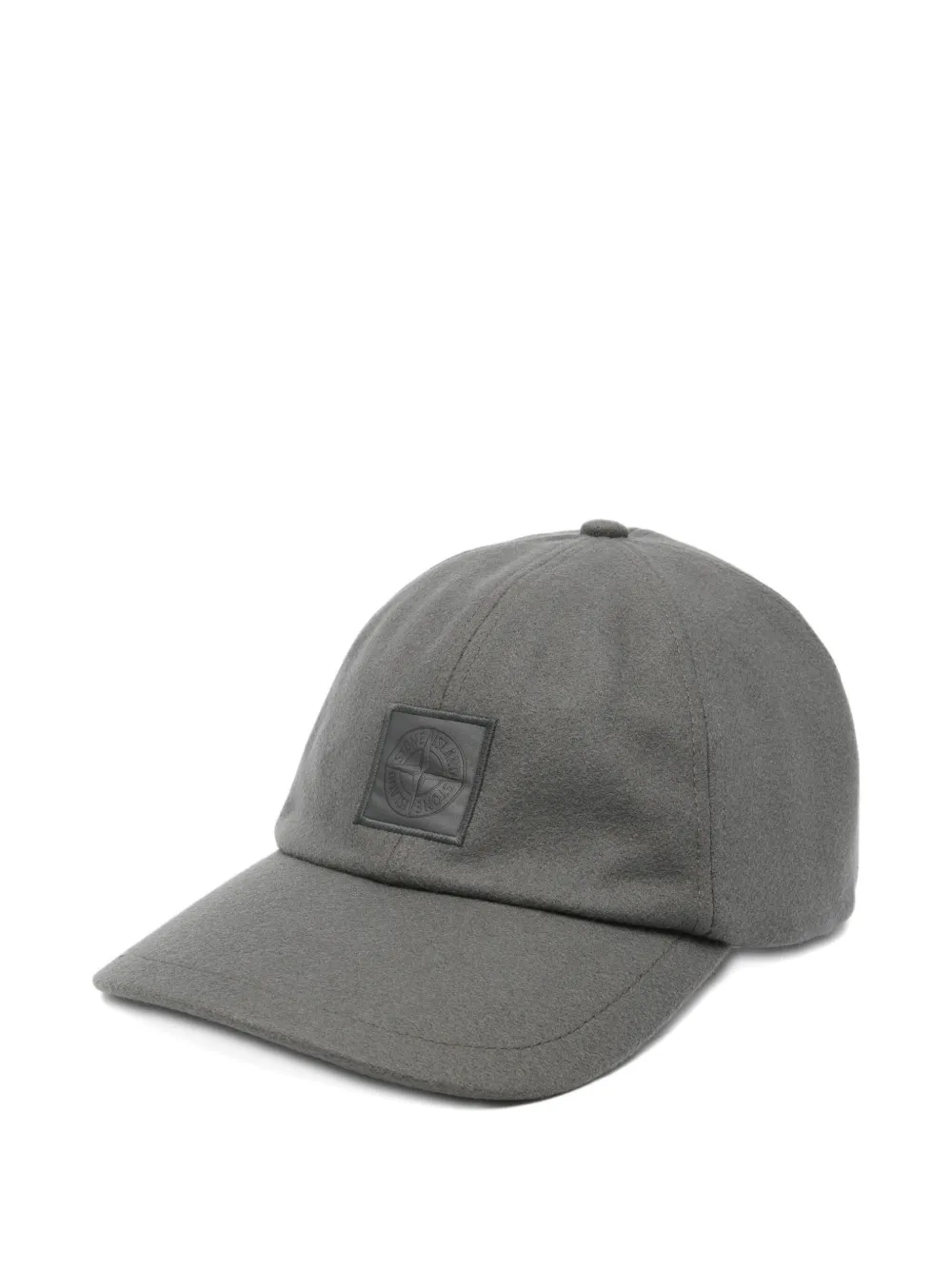 Stone Island logo-plaque cap hat - グレー Stone Island logo-plaque cap hat - グレー