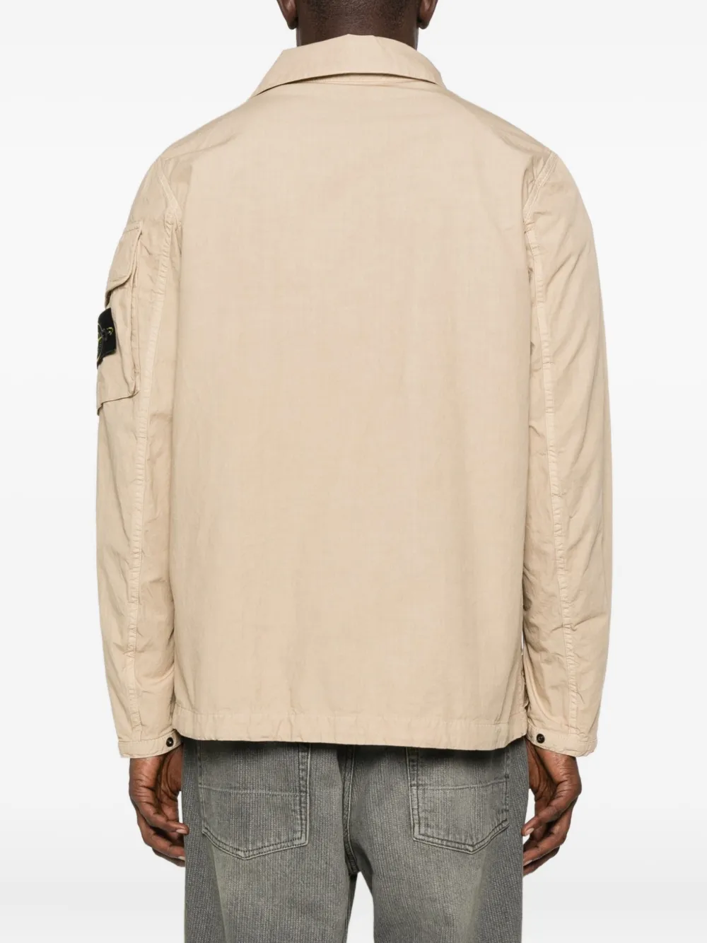 Stone Island Katoenen legerjack met meerdere zakken Beige
