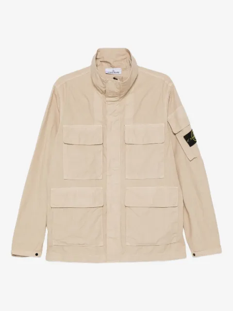 Stone Island multiple-pockets cotton military jacket