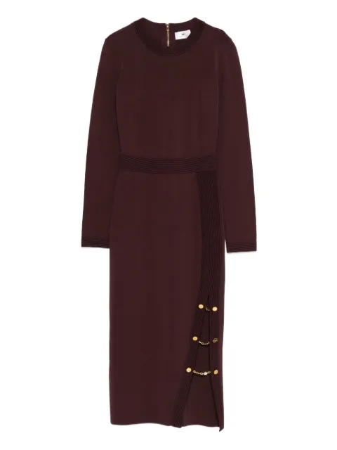 Elisabetta Franchi chain-embellished ribbed dress