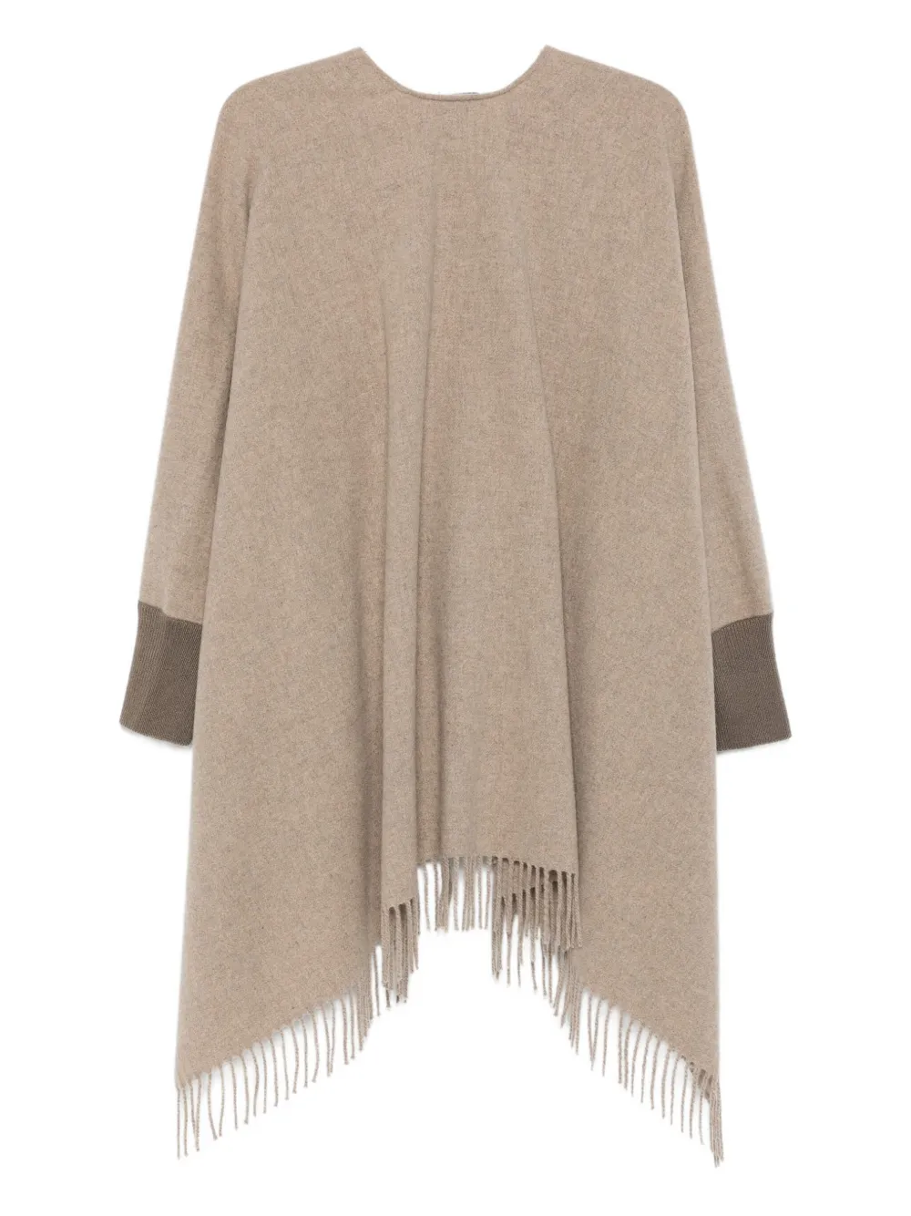 Le Tricot Perugia fringe-detail poncho | Capes | Image 2