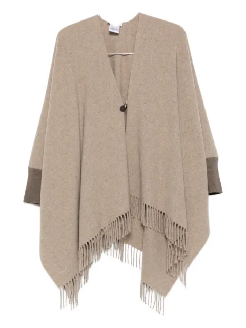 Le Tricot Perugia fringe-detail poncho