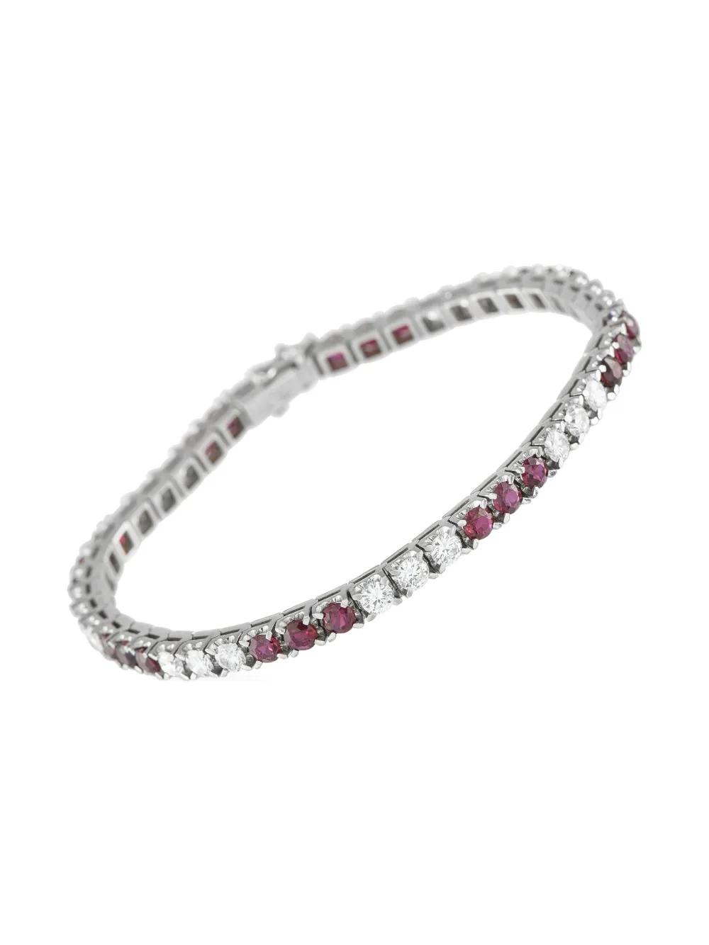 LB Exclusive 18K white gold ruby bracelet | Silver | Image 1