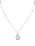 LB Exclusive Platinum opal and diamond necklace - Silver