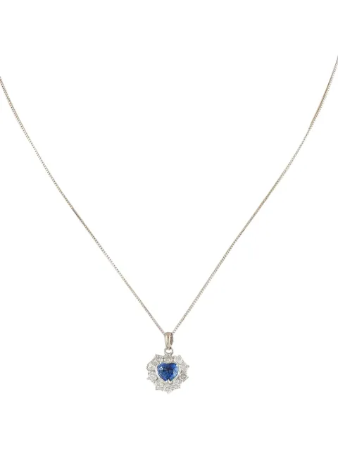 LB Exclusive platinum diamond and sapphire necklace