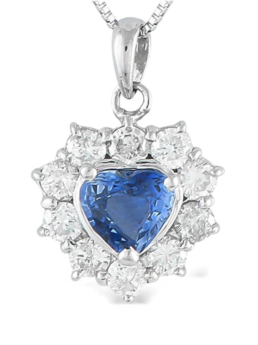 LB Exclusive platinum diamond and sapphire necklace | Image 2