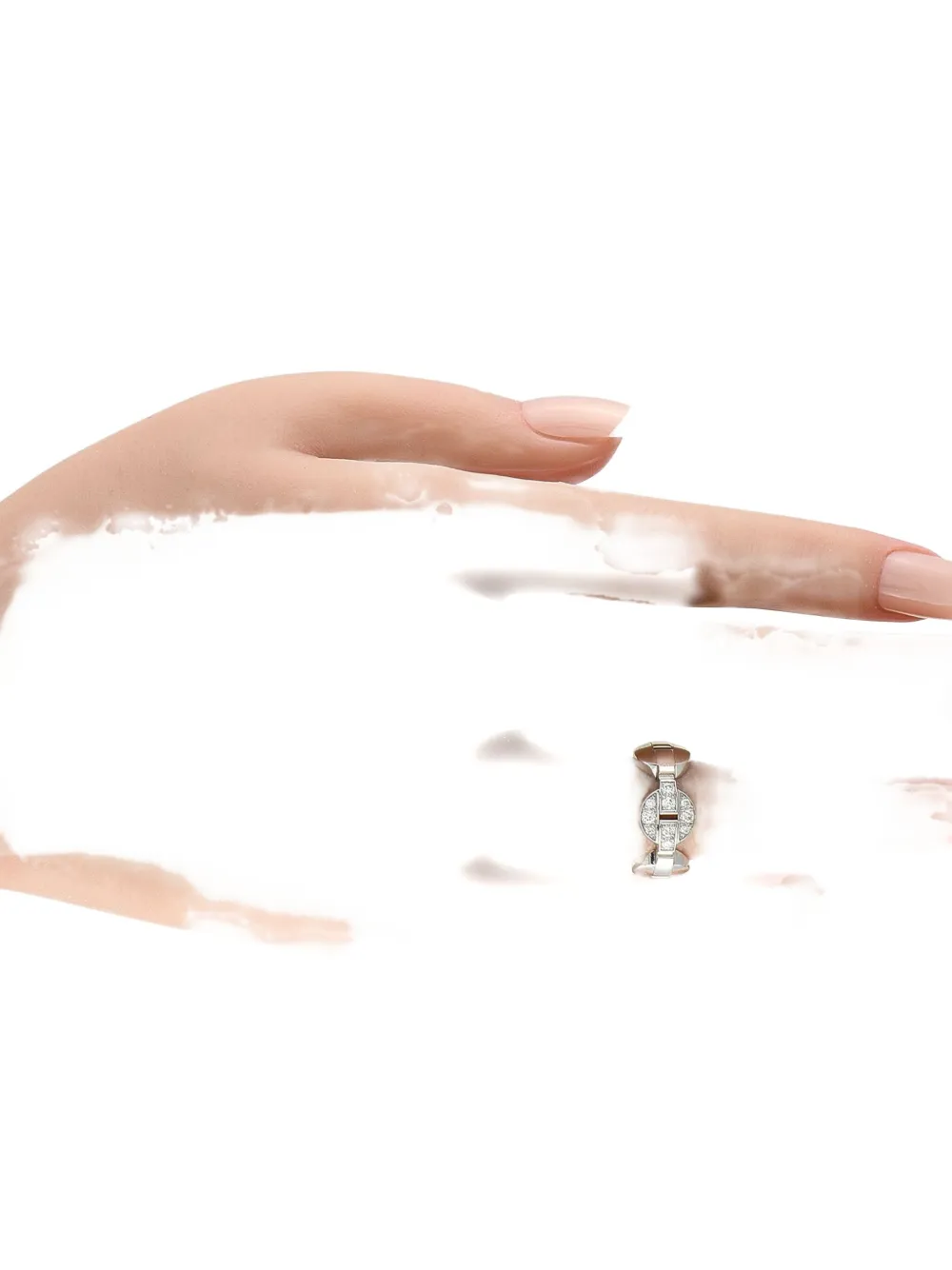 Pre-owned Cartier 18k White Gold Himalia Diamond Ring In Silver