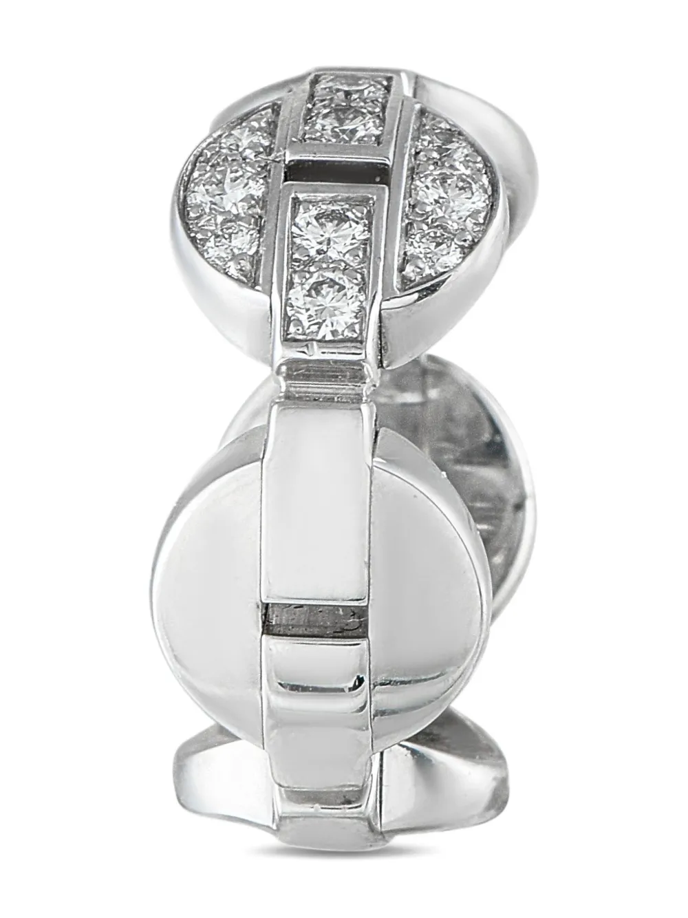 Pre-owned Cartier 18k White Gold Himalia Diamond Ring In Silver