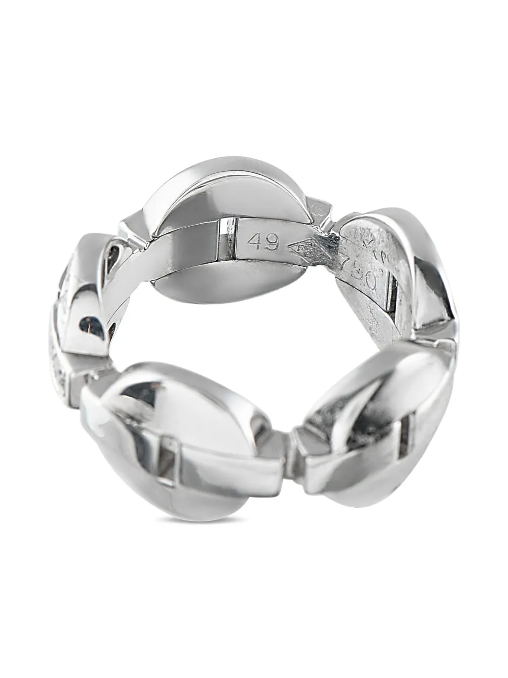 Pre-owned Cartier 18k White Gold Himalia Diamond Ring In Silver