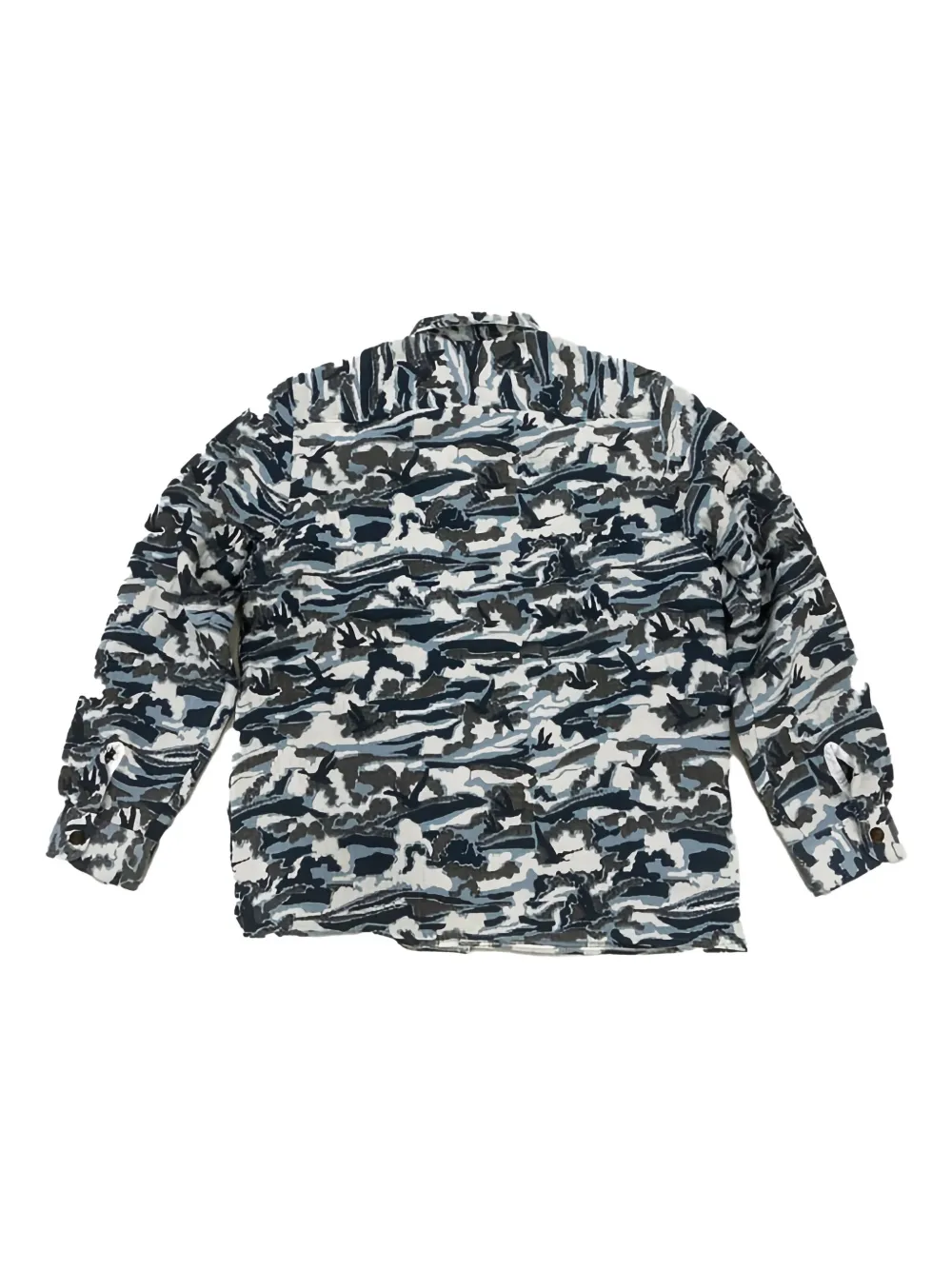 Maison Labiche Monge Bird-pattern Overshirt In Neutral