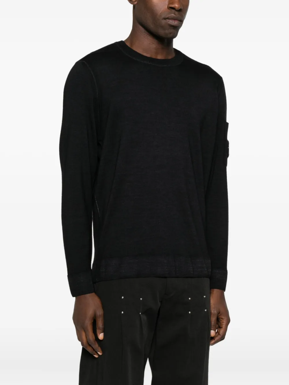 C.p. Company C.p.company Cotton Crewneck Sweatshirt In Black